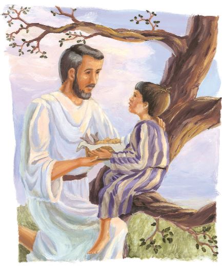 Jesus e o rapaz com comida