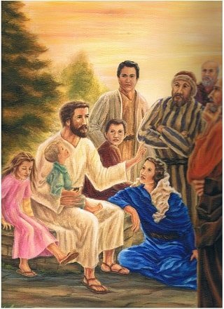 Jesus ensinando a multidão